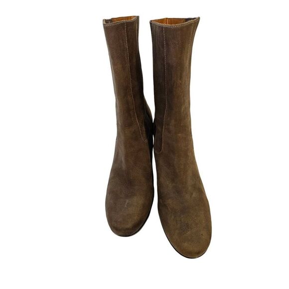 Cole Haan tan leather wedge heeled boots. Size 10 - Picture 2 of 5